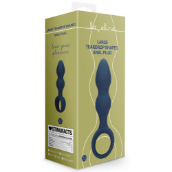  Loveline Plug TEARDROP BALTIC L 12 x 4cm Bleu